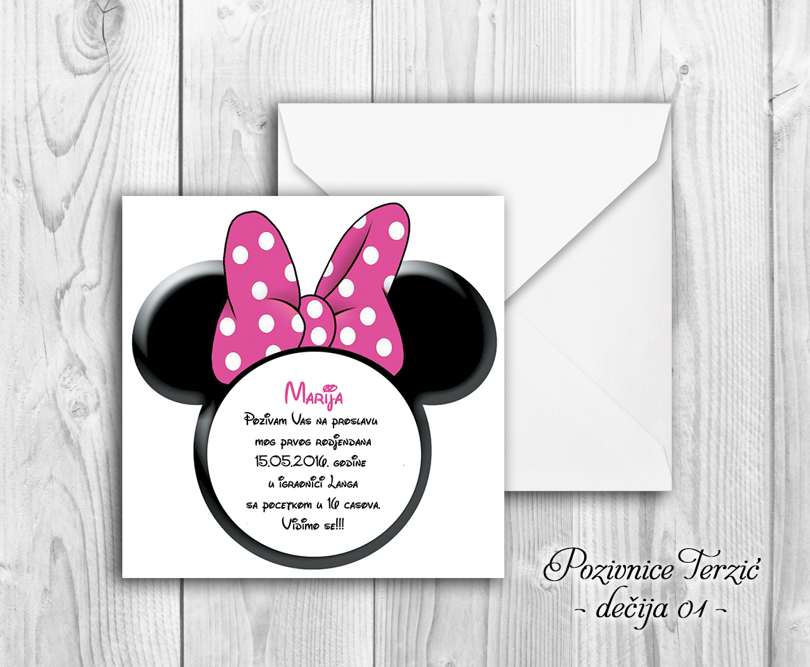 Pozivnice Za Rođendan Minnie Mouse