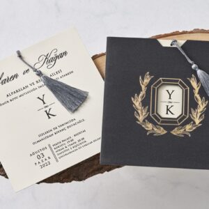 Pozivnice od pliša u sivoj boji