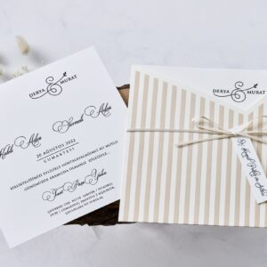 Pozivnice sa bež prugicama