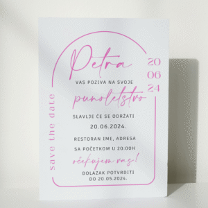 MODEL 18-Pozivnica za punoletstvo