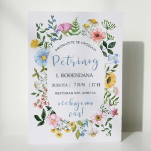 Dečija pozivnica sa belom kovertom 21