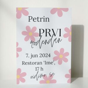 Dečija pozivnica sa belom kovertom 24