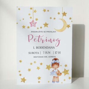Dečija pozivnica sa belom kovertom 28