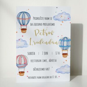 Dečija pozivnica sa belom kovertom 29