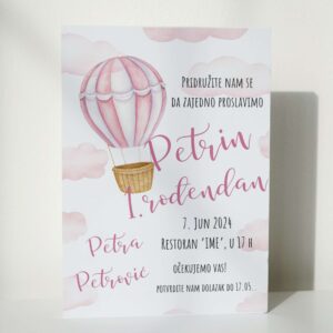 Dečija pozivnica sa belom kovertom 33