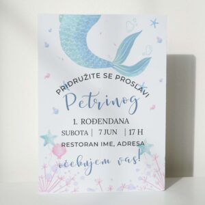 Dečija pozivnica sa belom kovertom 31